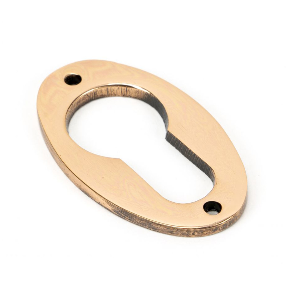 From the Anvil Oval Euro Escutcheon - Polished Bronze